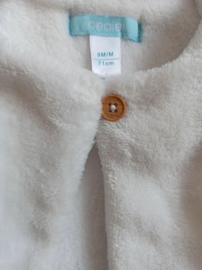 Gilet blanc sans manche moumoute - photo numéro 3