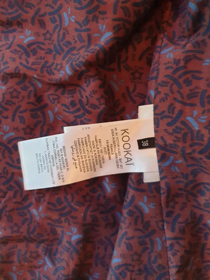 Manteau en laine Kookaï taille 38 violine - photo numéro 4