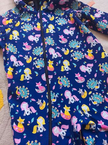 Combinaison de pluie iELM softshell licorne paon renard 98 cm 3 ans