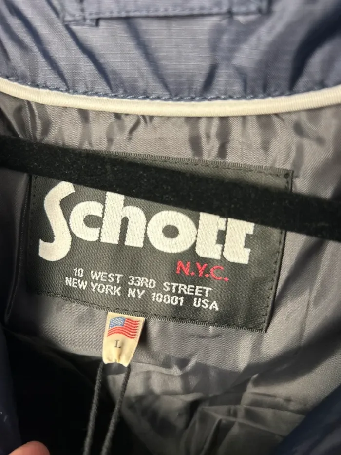 Doudoune Schott Marine T.L neuve - photo numéro 7