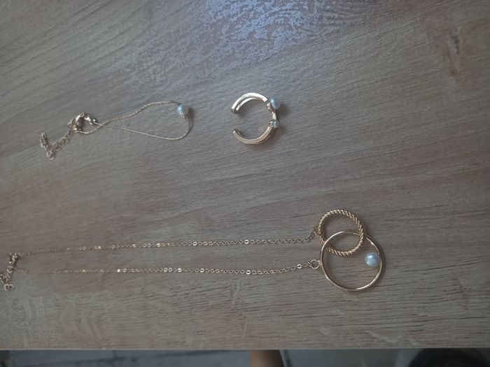 Parrure de bijoux complètes, collier, bracelet, bague - francoise saget - photo numéro 3