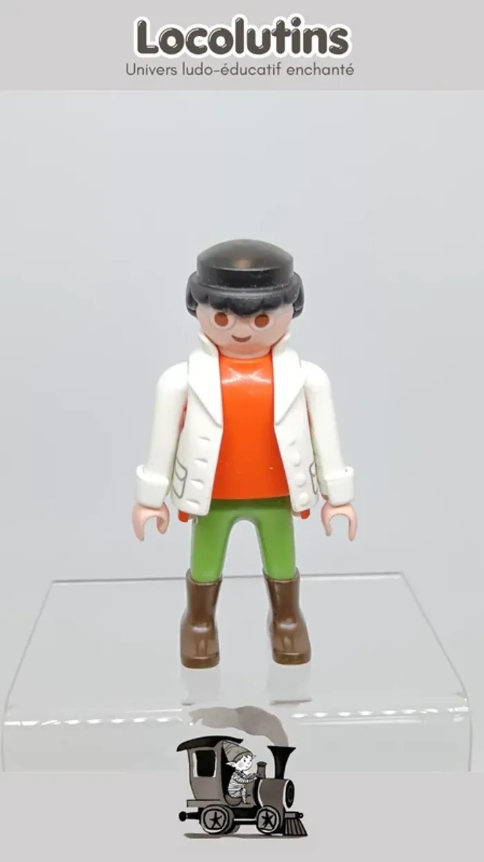 🚂 Vétérinaire Playmobil ▪ figurine de ferme avec blouse et stéthoscope - photo numéro 2