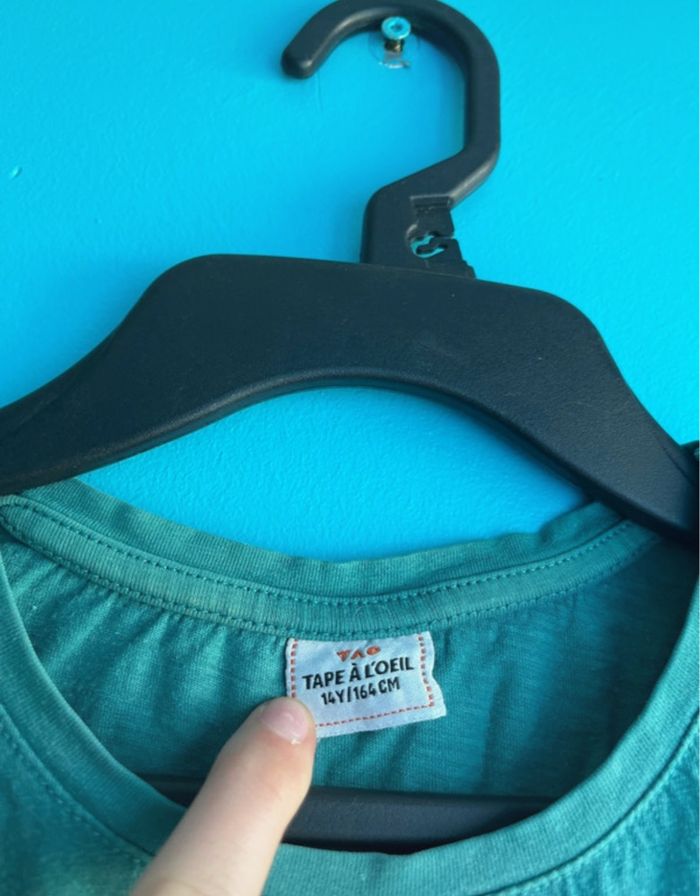 T-shirt vert, tape à l’œil 14 ans - photo numéro 4