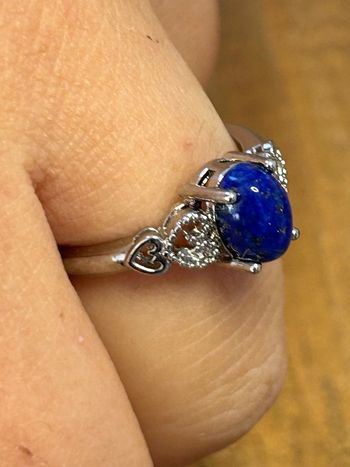 Bague réglable en laiton et en lapis-lazuli – Sagesse & Intuition