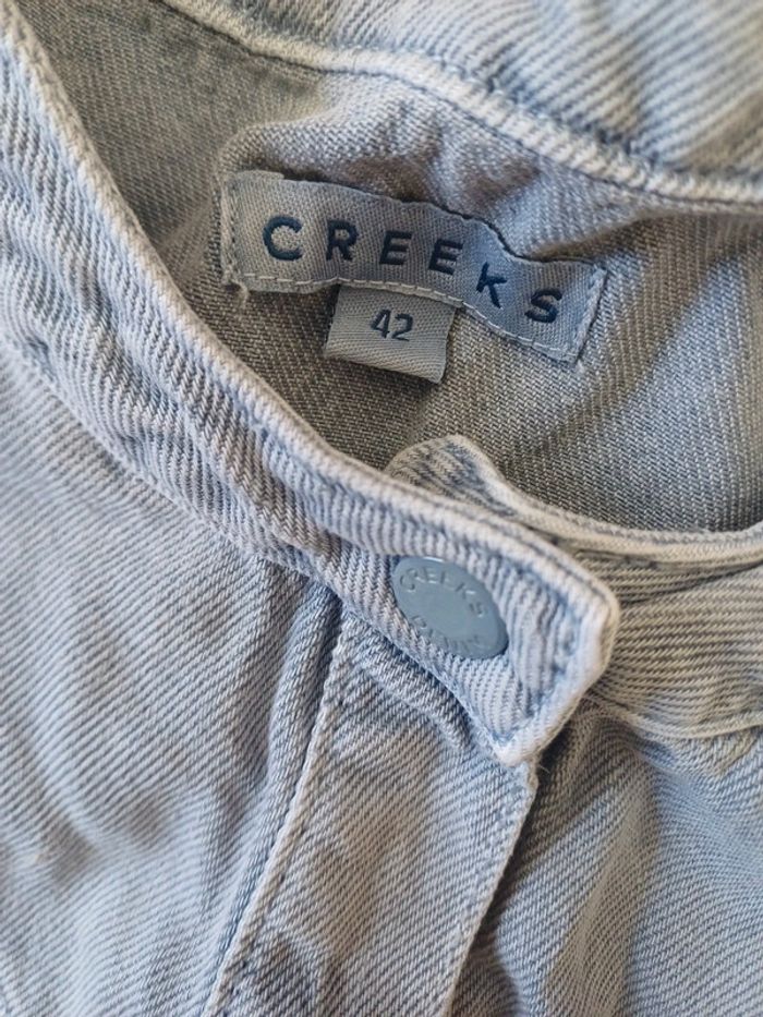 Robe en jean à boutons pressions et manches courtes - photo numéro 2