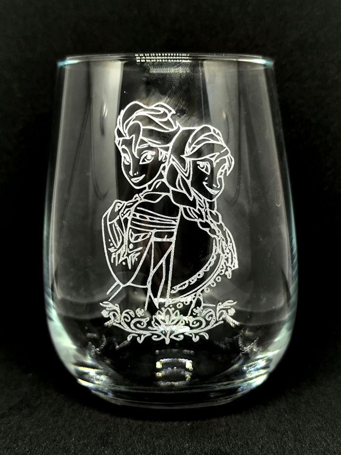Verre Elsa et Anna