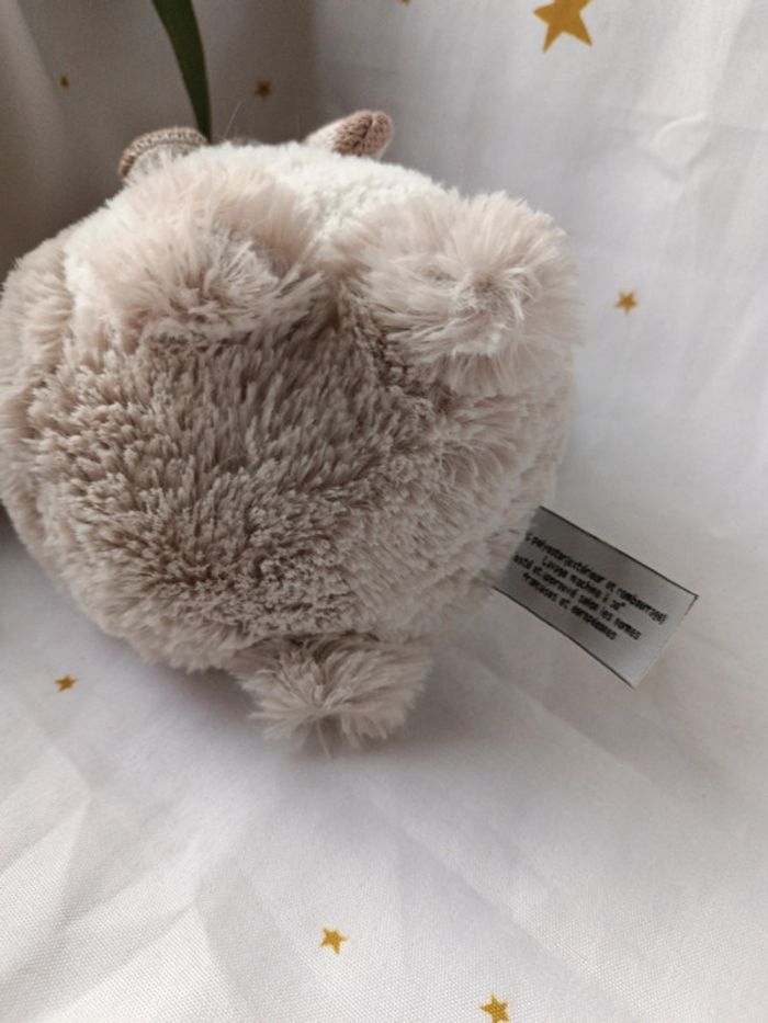 Peluche plush Teddy bear ours nounours ourson écharpe boule beige crème doudou toudou lilo - photo numéro 11