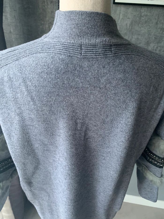 Pull bleu clair avec manches 3/4 - photo numéro 3