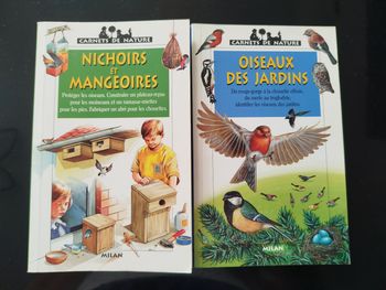 Livres nichoirs &mangeoires et oiseaux des jardins lot de 2 carnet de nature