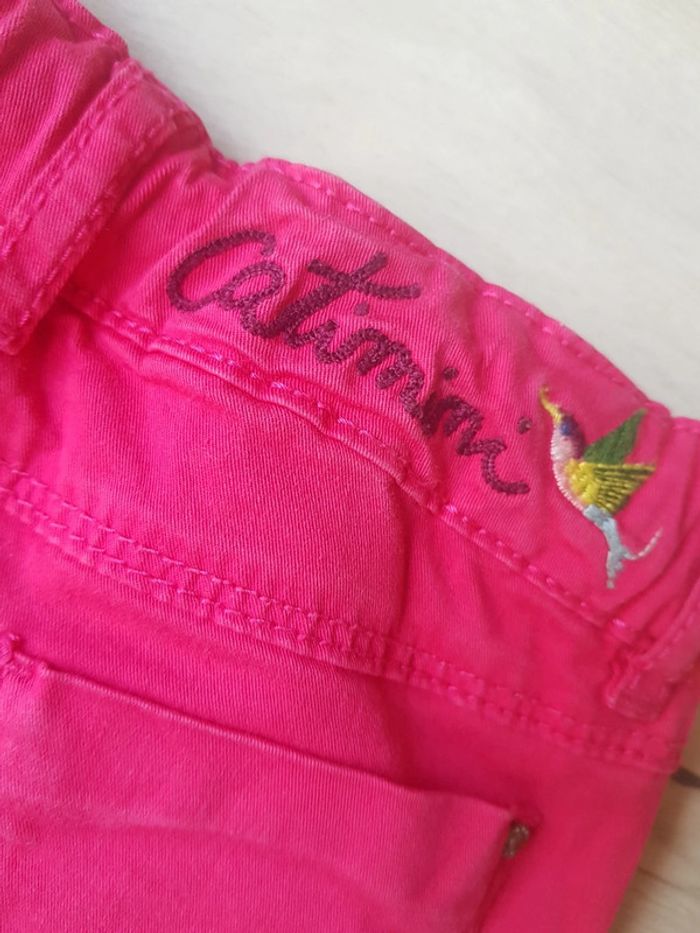 Pantalon fushia catimini à broderies fille 4ans - photo numéro 7