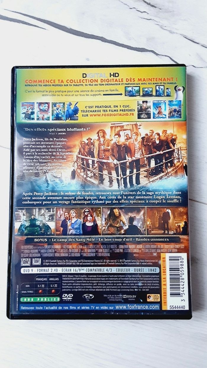 Film DVD Percy Jackson la mer des monstres - photo numéro 2