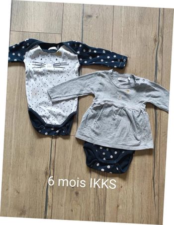 Lot 2 bodies IKKS 6 mois