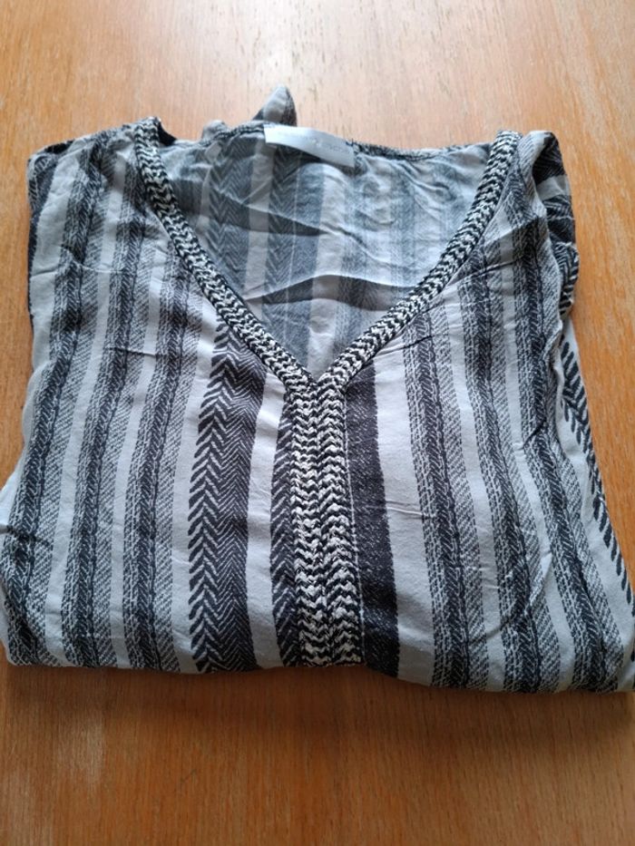 Blouse cache cache gris - photo numéro 4