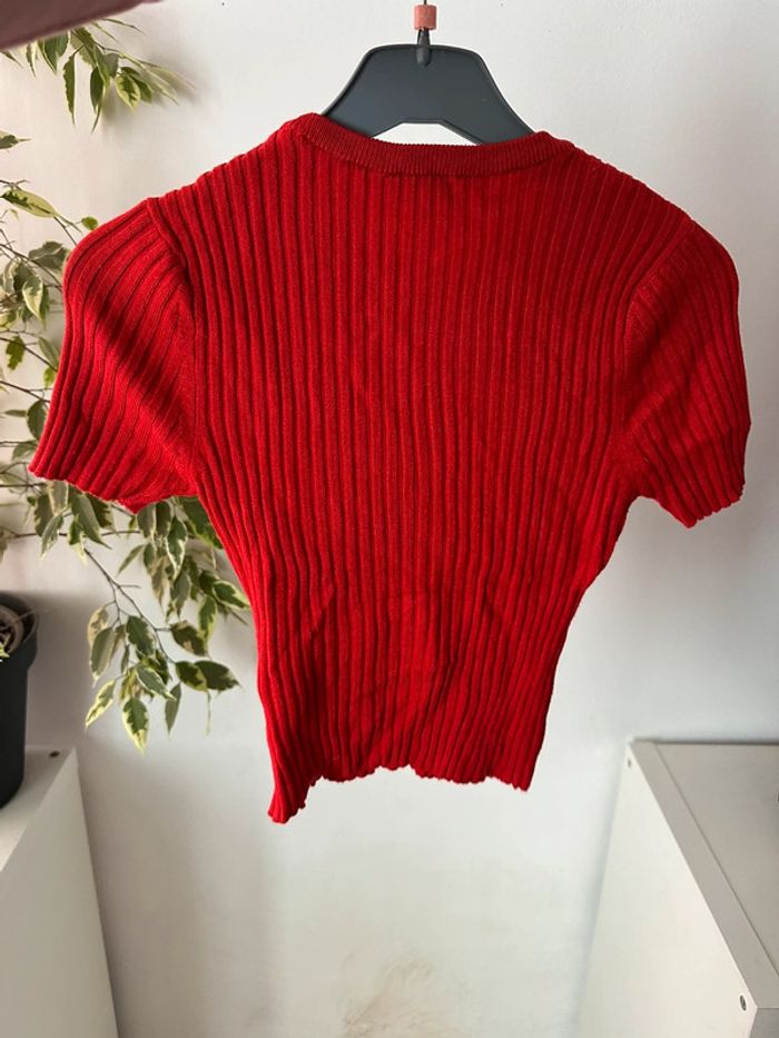 Pull col top Jennyfer rouge - photo numéro 2