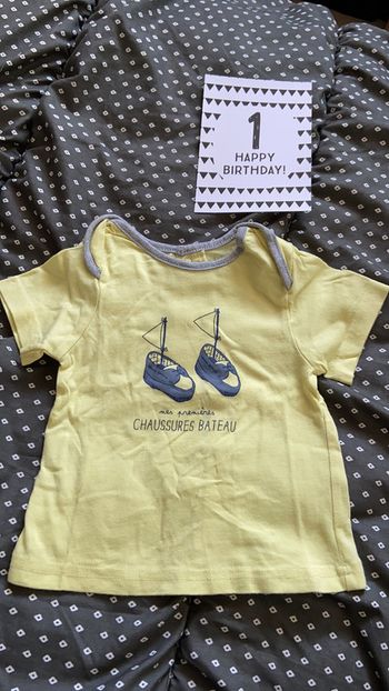 Tee shirt manche courte 12 mois 74cm