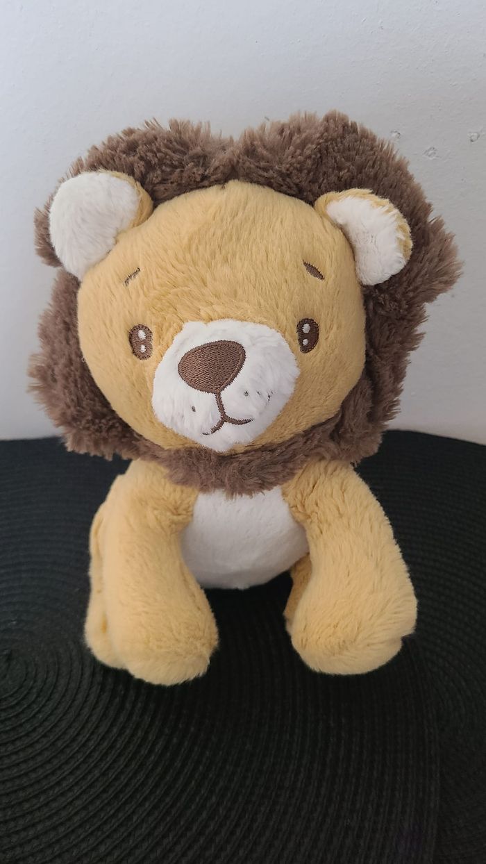 Peluche/Doudou Lion Beige Blanc Crinière Marron 20cm - ZD Trading Action - photo numéro 3