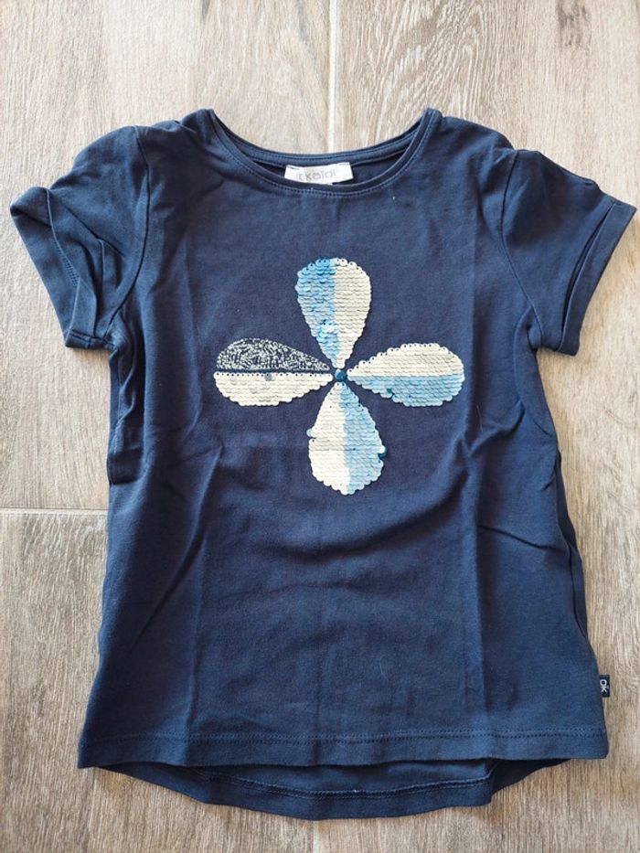 T-shirt manches courtes avec sequins réversibles