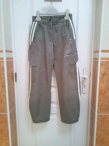 Pantalon de sport kaki clair T.10 ans - Adidas