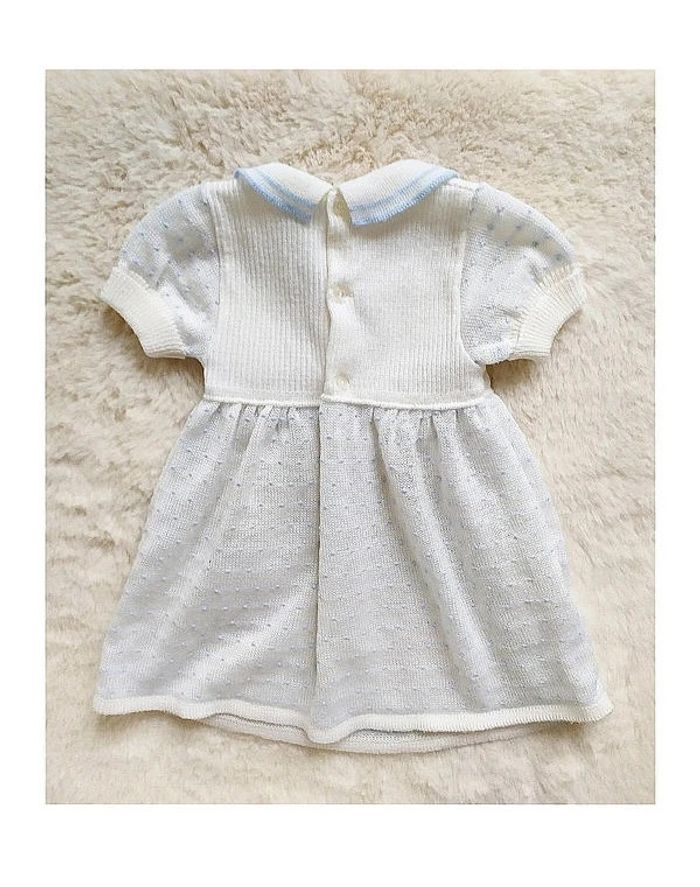 Robe bébé fille en maille manches courtes authentique vintage années 80 - photo numéro 2
