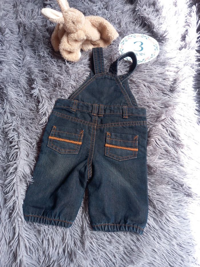 Salopette en jeans garçon 3 mois - photo numéro 4