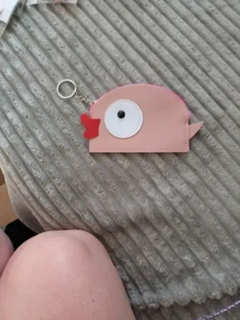 Porte monnaie poule rose