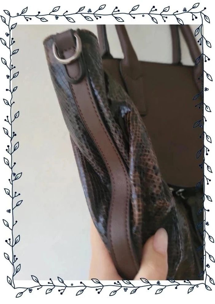 Petit sac à main marron original - photo numéro 4