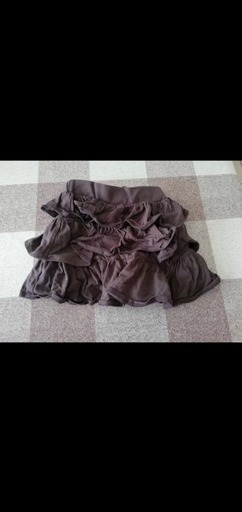 Jupe à volants marron 86 cm okaou neuve