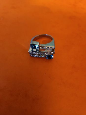 Bague argenté et bleu