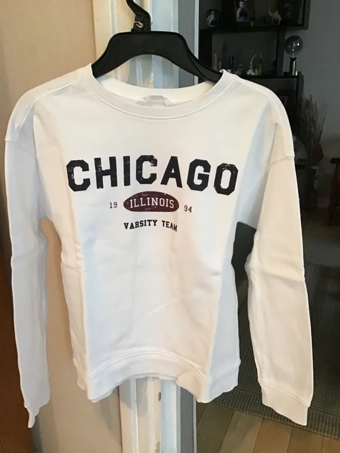 Sweat-shirt blanc  enfant 9ans