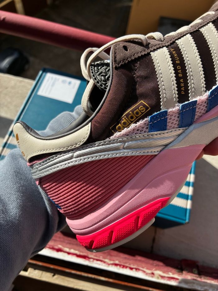 Adidas x Bad Bunny Adizero SL 72 Brown/Clear Pink/Hazy Rose - Taille 44 2/3 - Neuves - photo numéro 7