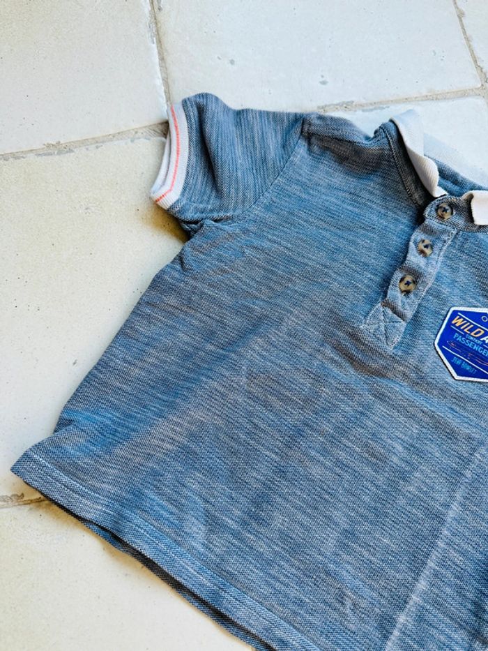 Polo bleu chiné - photo numéro 3