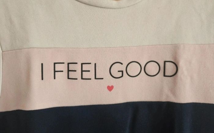 Sweat fille 14 ans – Okaïdi – bleu marine/blanc – comme neuf - photo numéro 2