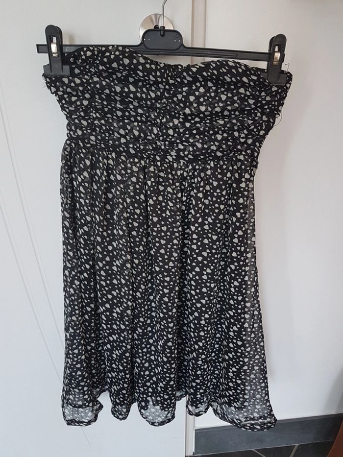 Robe bustier motifs coeurs