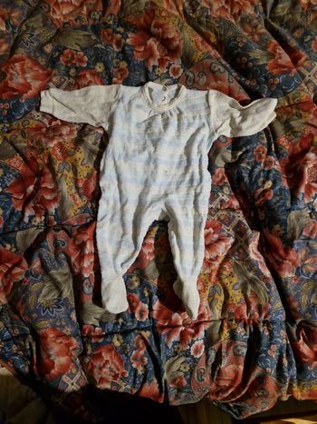 Pyjama bébé vintage années 80 petit bateau