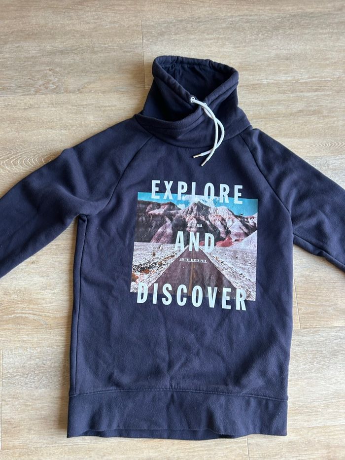 Sweat H&M “Explore and Discover” bleu - photo numéro 2