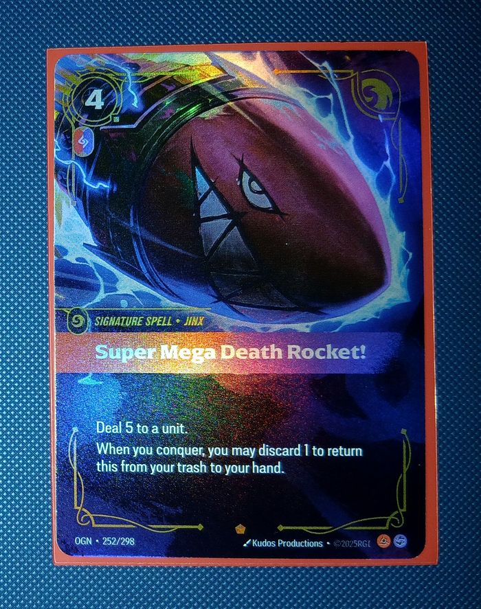 RIFTBOUND Super Mega Death Rocket! OGN-252/298 – Epic – 1ère édition Origins - photo numéro 1