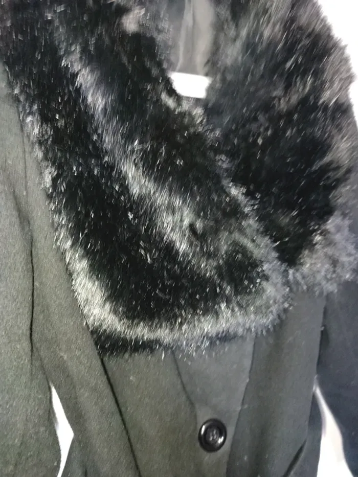 Manteau en fausse fourrure Inconnu (noir), XL / 42 / 14 - photo numéro 3