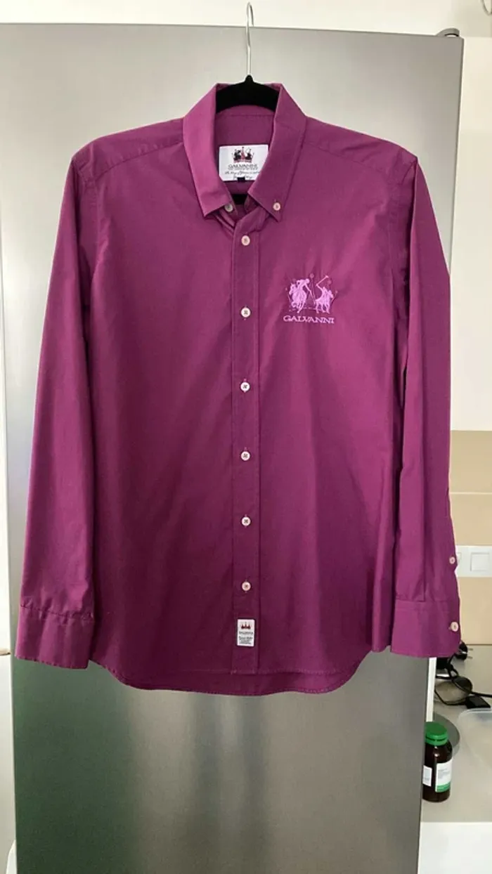 Chemise Violet Galvanni Taille S Homme