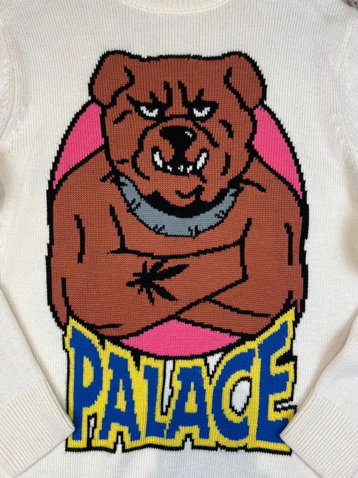 Pull en maille Knit sweat palace bulldog blanc taille S - photo numéro 2