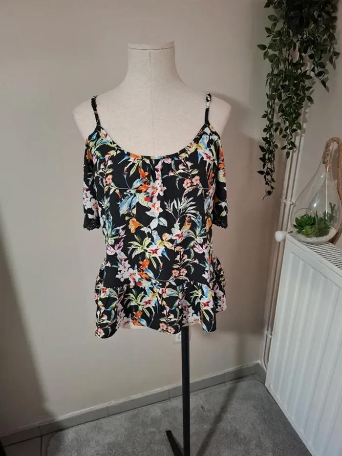 Top été fleuri taille 38