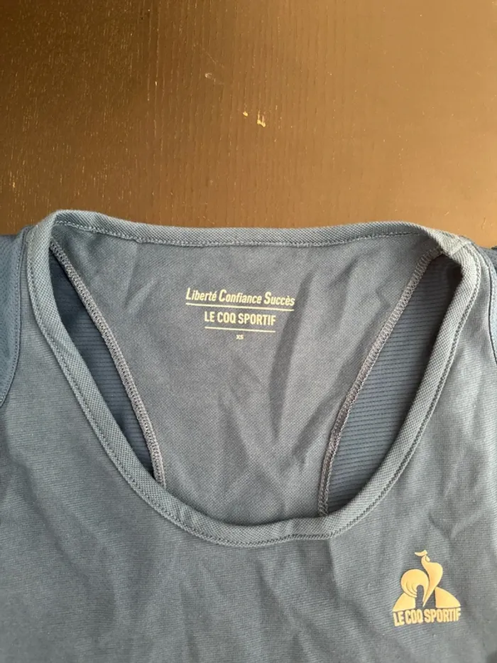 Débardeur sport Le Coq Sportif bleu – Taille XS femme - photo numéro 2