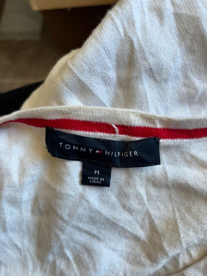 Pull blanc avec logo Tommy Hilfiger - photo numéro 7