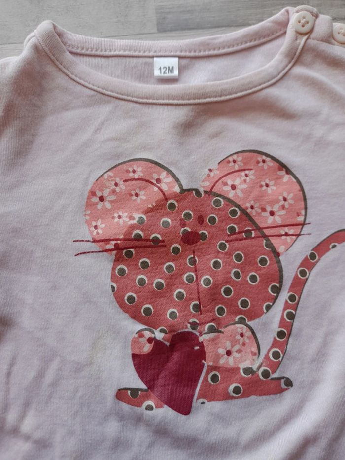 Lot 3 tee shirts fille 12 m - photo numéro 2