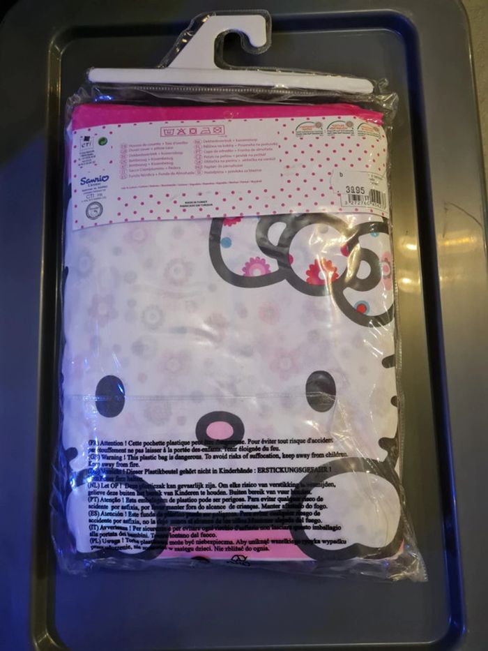 Parure de lit 1 personne hello kitty 100% coton - photo numéro 2