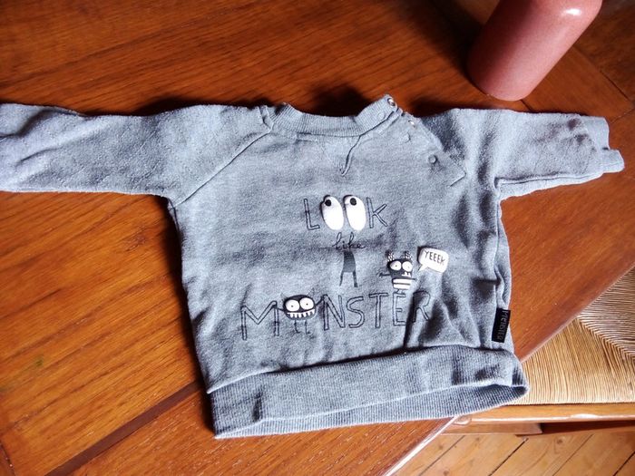 Sweat gris 6 mois