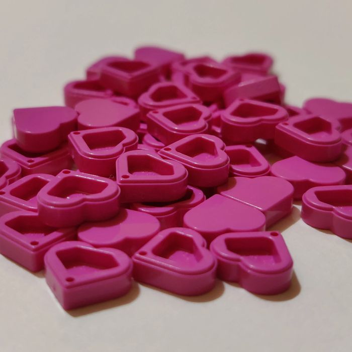 50 coeurs rose foncé LEGO - Excellent état 🌟 - Envoi rapide 🚚💨 - photo numéro 2