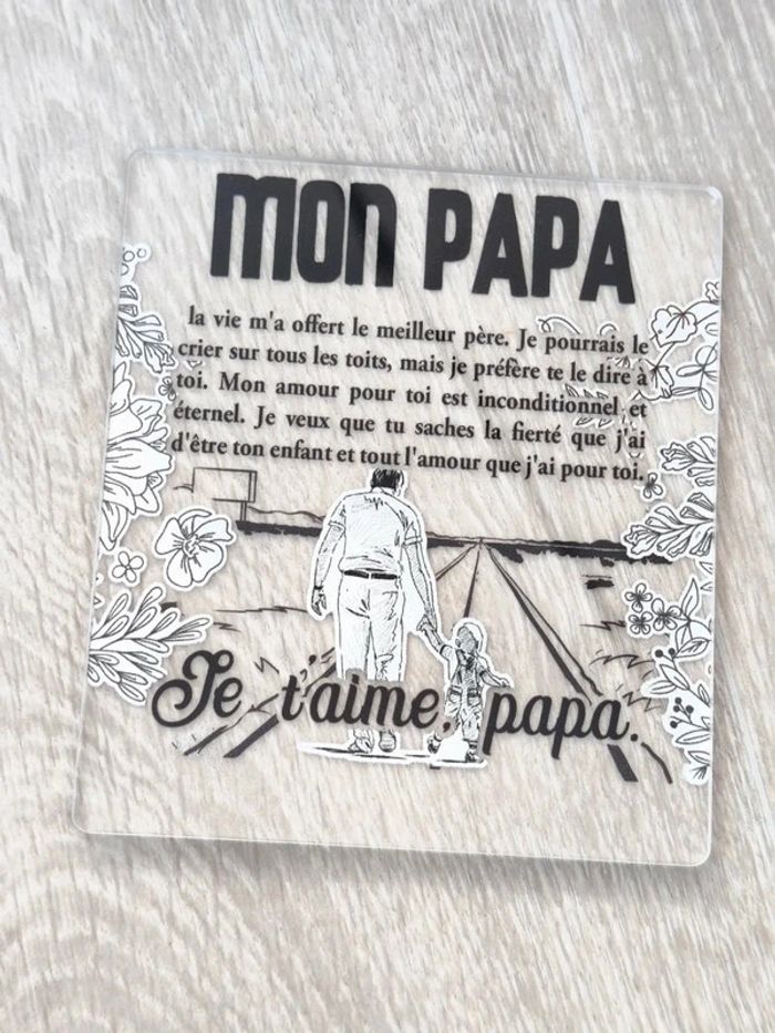 Plaque carrée " Mon PAPA " - photo numéro 3