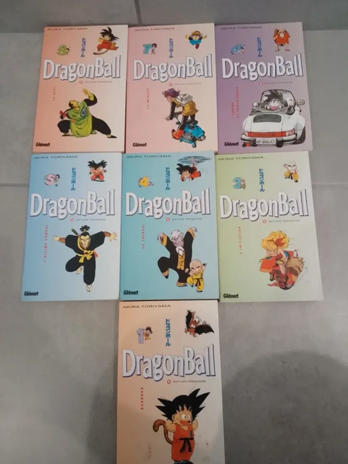 Lot de 7 bd manga dragon ball édition pastel