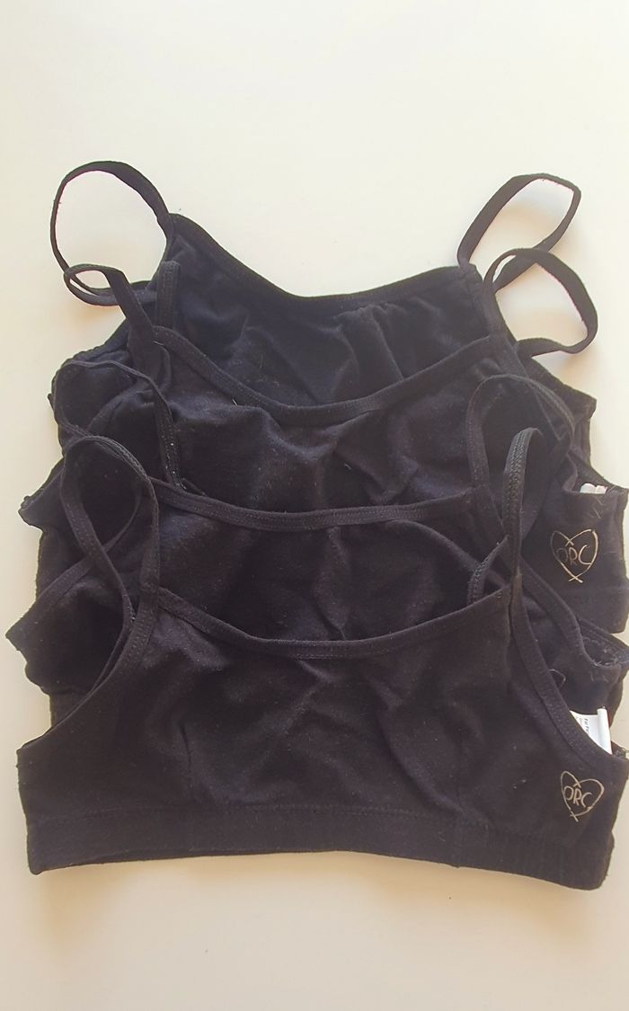 Lot de 4 brassières noires Orchestra 10 ans