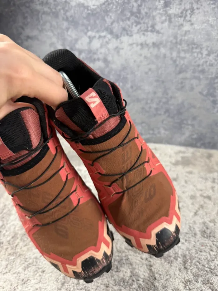 Salomon SpeedCross 6 - Black & Orange & Bordeaux - photo numéro 12